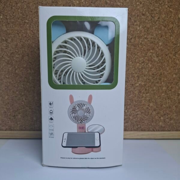 Ventilador Recargable con Espejo para Escritorio - Imagen 2