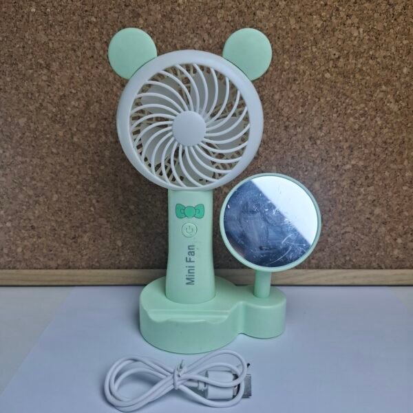 Ventilador Recargable con Espejo para Escritorio - Imagen 6