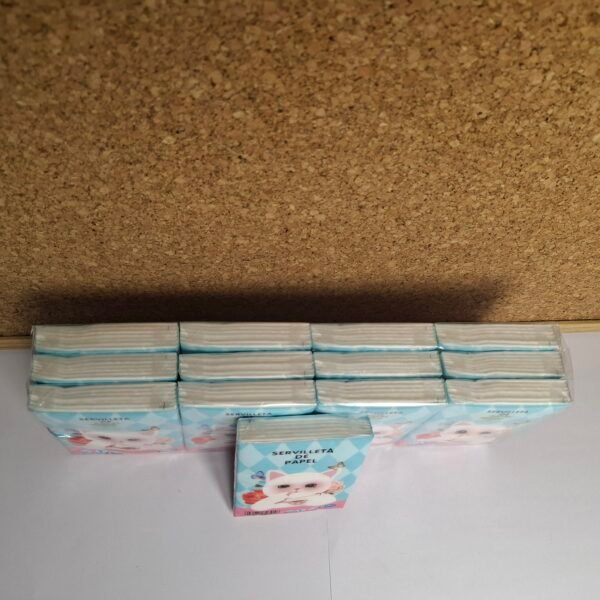 Pack de 12 Paquetes de Servilletas Desechables Tipo Papel Tissue - Imagen 3