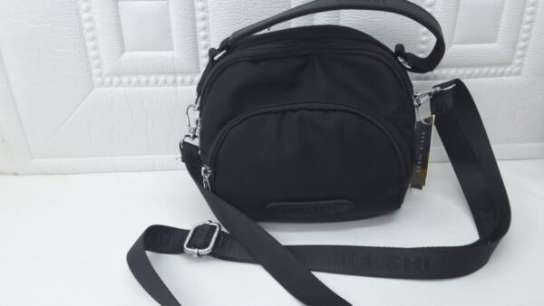 Cartera Pequeña de Tela Mojada con 3 Cierres